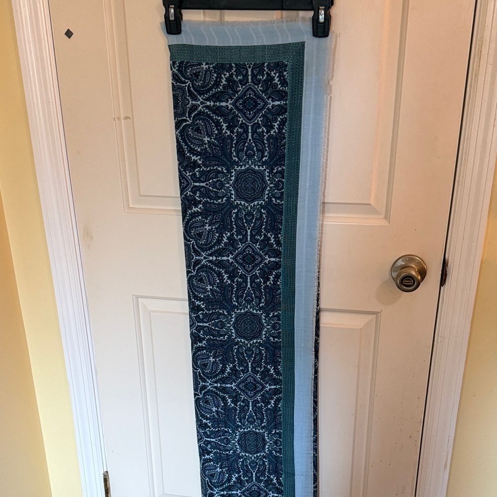 Navy & Light Blue Paisley Scarf